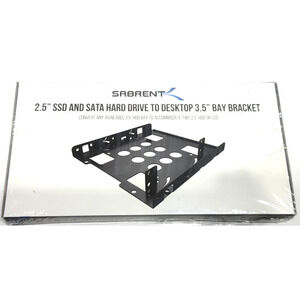 NEW Sabrent 2.5 SSD &‎ SATA Hard Drive to Desktop 3.5 Bay Bracket Kit BK-HDDH
